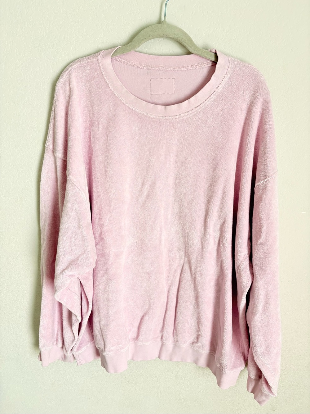 Daily Drills Terry Oversized Crew Sweatshirt - Pink size M/L - Picture 3 of 6